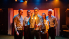 Project: Humanity and Pyretic Productions in association with Crow's Theatre production of The Division, directed by Andrew Kushnir in April 2026. Actors (L-R) Karl Ang, Ivy Charles, Daniel Maslany, Mariya Khomutova, Alon Nashman. Photo by Dahlia Katz.